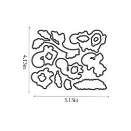 Thanksgiving Stamps and Dies Set for Card Making,Clear Stamps and Metal Cutting Dies Sets for Scrapbooking DIY Album Card Making Supplies