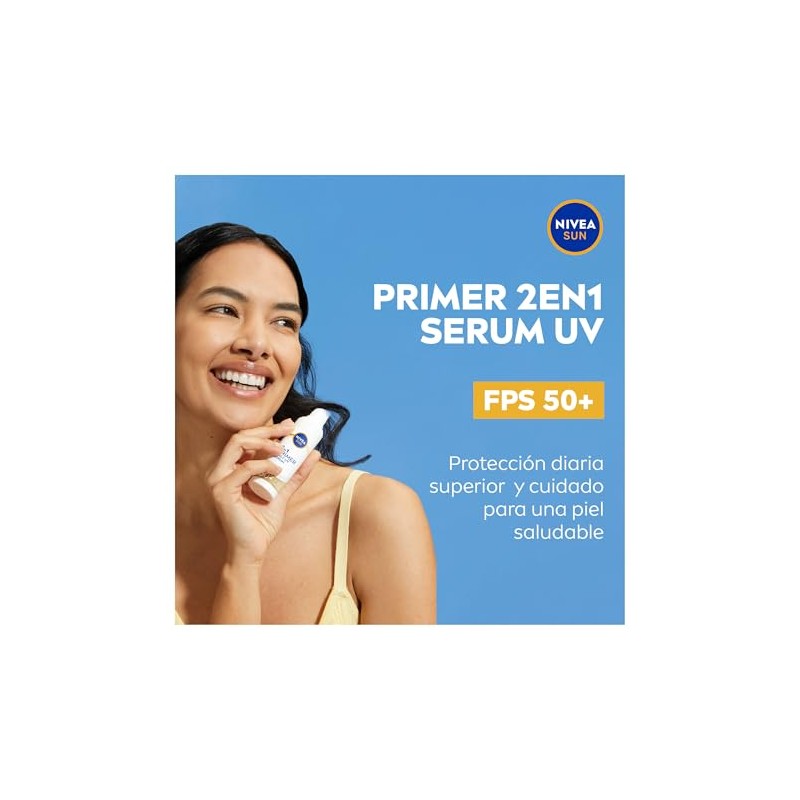 NIVEA Sun Primer 2en1 UV Serum 30ml, Prebase de maquillaje