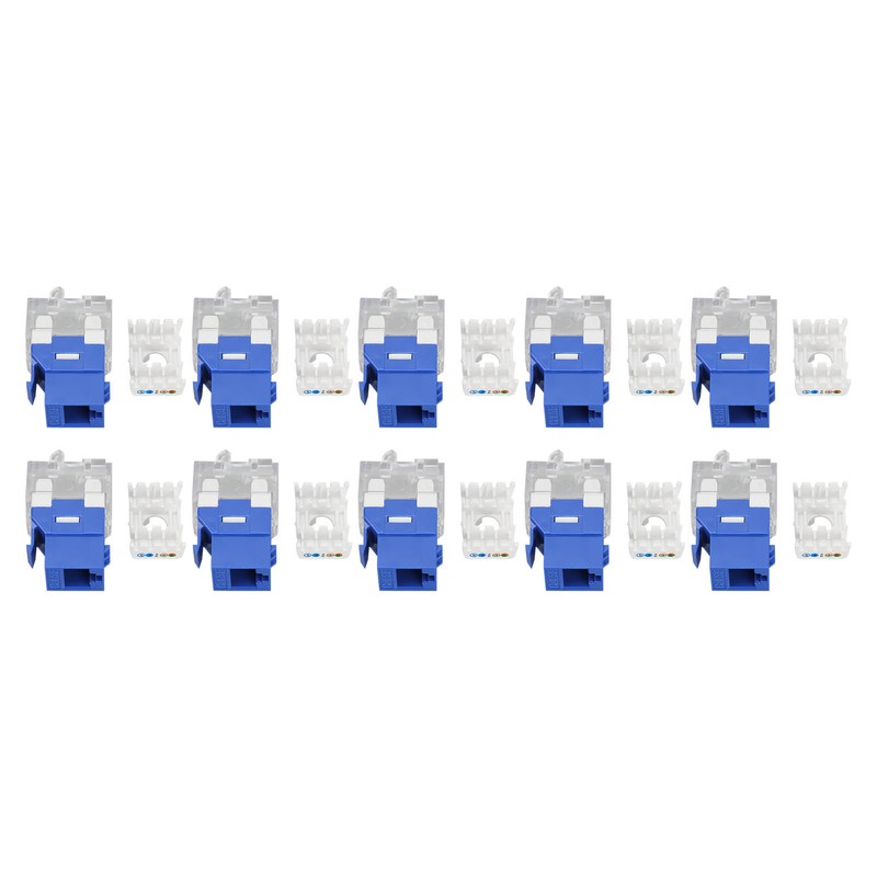 50PCS RJ45 Cat5e Unshielded Network Module 180 Degree Punch Free