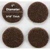 48 Pcs Self Adhesive 1" Round Felt Furniture Pads (Brown,