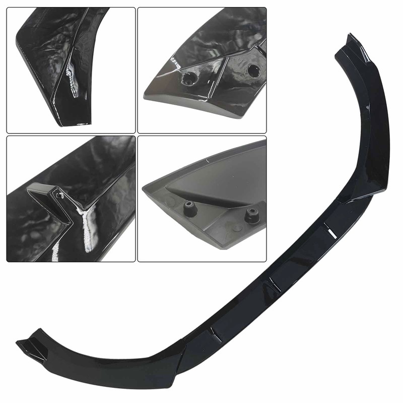 SHOWSEN 3PCS Glossy Black Front Bumper Lip Compatible with 2020-2025