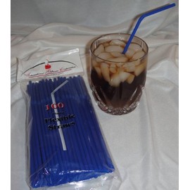 500 Drinking Straws - Flex/Flexible Drinking Straws - Royal Blue - Luau - Wedding - Party - Anniversary Supplies