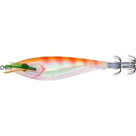 Yo-Zuri Ultra 3D Cloth M2 Squid Jig, Floating, 4-1/8 Inch, 105mm, #M, Clear Luminous Orange