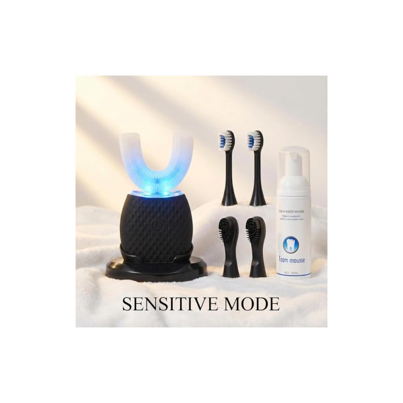 U-Shaped Electric Toothbrush for Adults – 360° Automatic Teeth Cleaning