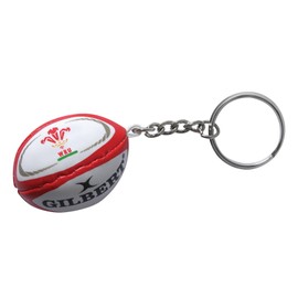Gilbert Unisex Adult Wales Rugby Ball Keyring - Multi-Colour, One Size
