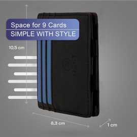 West - Magic Wallet with Coin Compartment + Gift Packaging - Mens Wallets RFID Blocking RFID Wallet for Men Compact & Small Shield Wallet - Minimalist Wallet, Magic Wallets for Men Cash Wallet