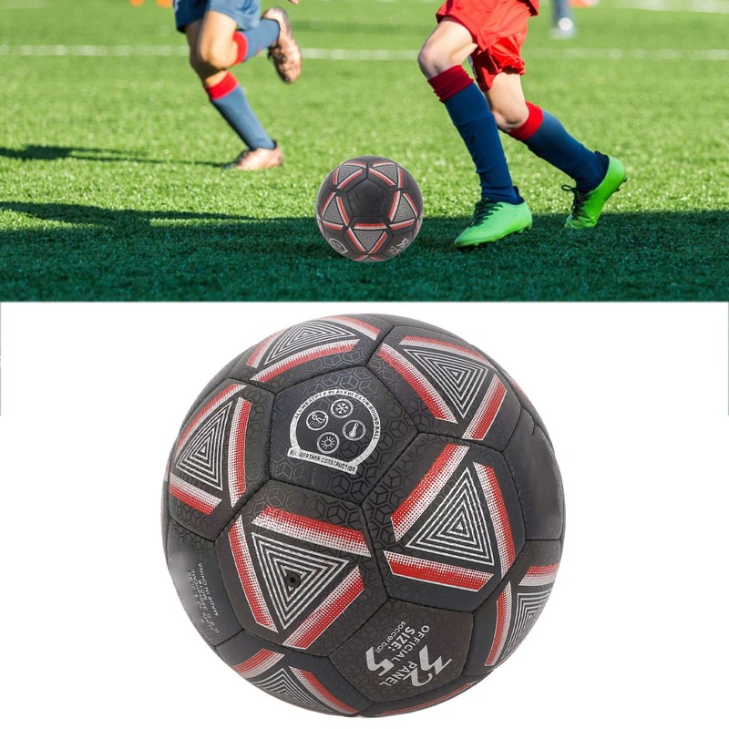 Reflective Soccer Ball Standard Size 5 Durable PU Leather Luminous