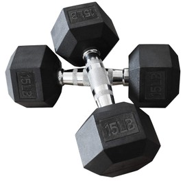 Balelinko Hex Dumbbells Free Weights Set with Metal Handles Rubber Encased Solid Cast Iron Hex Dumbbell in Pair, 10 LBS