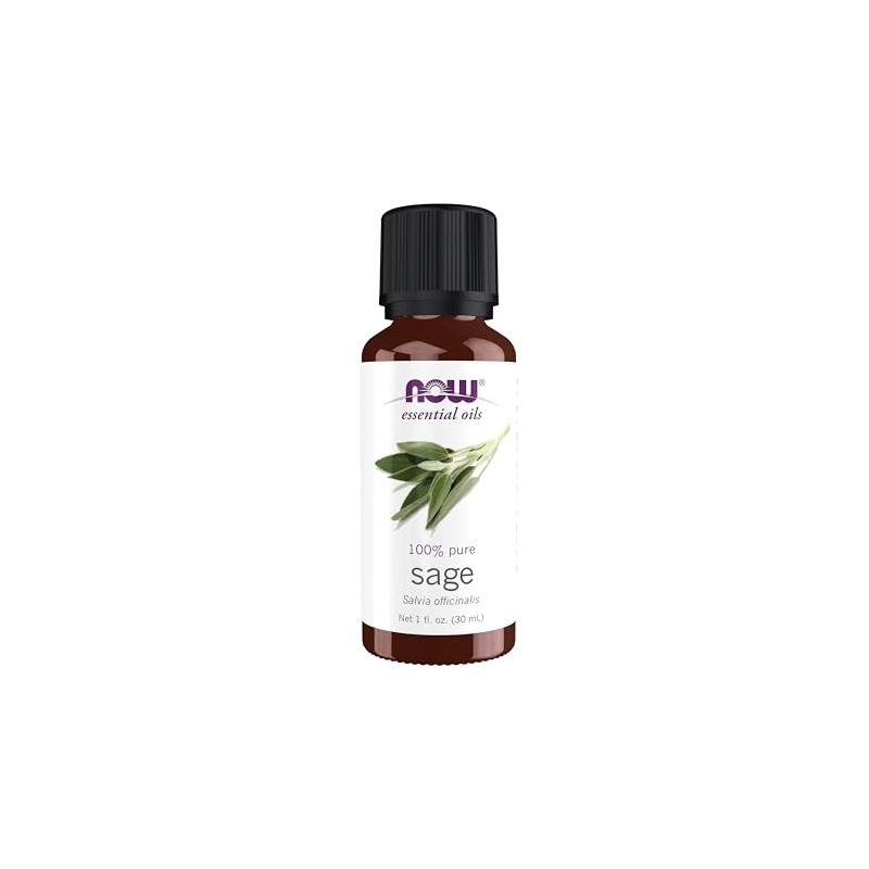 NOW Essential Oils, Sage Oil, Normalizing Aromatherapy Scent, Steam Distilled,