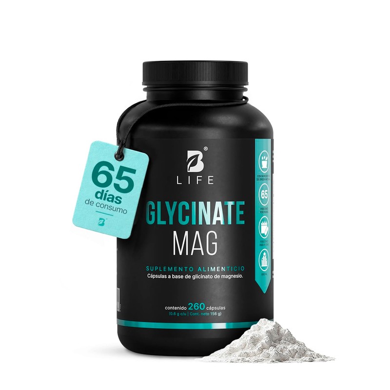 B Life Glicinato de Magnesio Puro 260 cápsulas