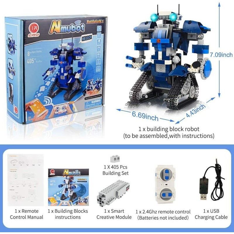 CIRO Robot Building Kits for Kids, STEM Remote Control Toys