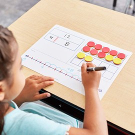 EAI Education Numerical Fluency & 120 Chart Flexible Dry-Erase Boards - Set of 10