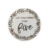 And then there were five Wooden Disc, Baby announcement Pregnancy