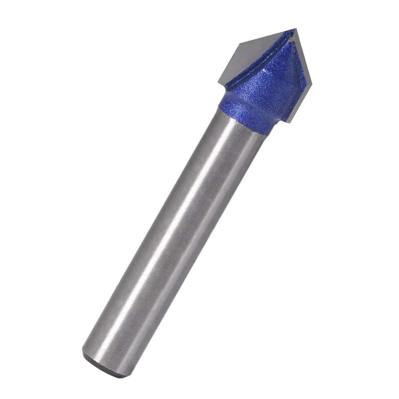 Wolfride 4PCS 90 Degree V Groove Router Bit 1/4-Inch Shank