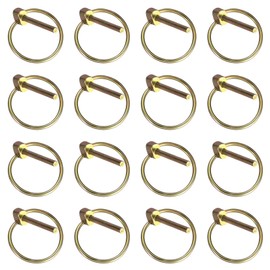 16 Pcs M4.5 Heavy Duty Lynch Pins, Linch Pins, Fastener Safety Pins with Ring Lock Pins Assortment Kit, Carbon Steel Trailer Lock Pin Lynch Pin Set for Farm Tractors Trailers Trucks Mowers Trolley