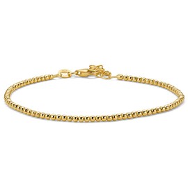 MIORE Schmuck Damen, Armband Damen Silber 925, 18 Karat Vergoldet, Kugelarmband Silber, Armband Vergoldet 18+3cm, Armkette Frauen, Hypoallergen & Handgemacht in Italien, Geliefert mit Schmuckkästchen