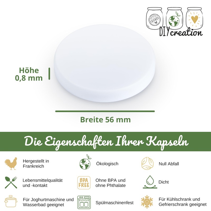 DIY Creation Set of 24 Reusable Universal Lids Compatible with