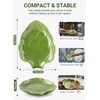 Green Leaf Spoon Rest, Ceramic Utensil Holder for Stove Top