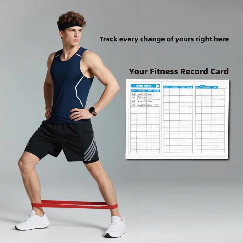 6-Level Resistance Loop Bands 15-55LBS for PT & Strength Training