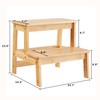 Bamboo Step Stools for Adults Kids, 2 Step Stool for