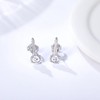 arete de violín de plata de ley 925, hipoalergénicos, para