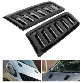 Car Hood Vent, Hood Scoop Hood Vents for Cars Auto Hoods Vents Bonnet Cover Universal Bonnet Air Vents Engine Hood for Focus RS MK2 Style Pack of 2 Bright Black