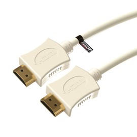 rhinocables - HDMI Cable | 4K UHD & 3D Support | ARC & Ethernet Compatible | For TVs, Gaming Consoles & More | Ultra High Speed Certified | White, 1.5m