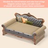 Retro Wooden-Tone Cat Sofa Bed, Durable Cardboard Cats House, Large