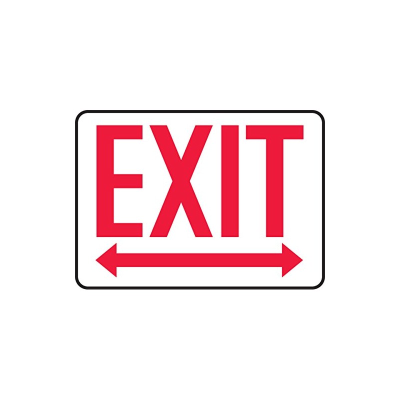 Accuform MADM630VP Sign, "EXIT (Arrow)", 7" Length x 10" Width