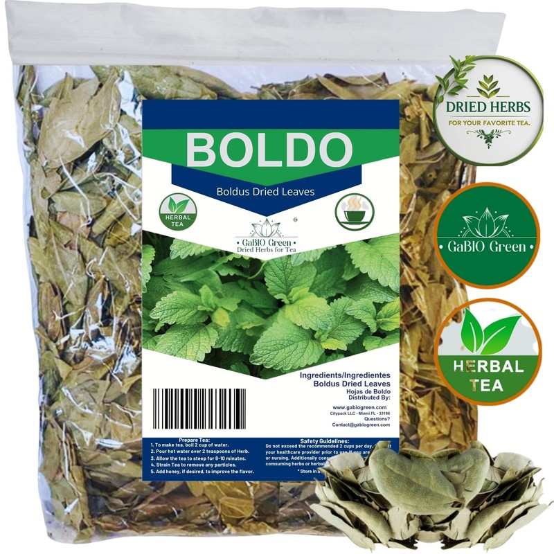 Boldo Dried Leaves, whole Boldo Leaf, 100% Natural Detox, 1/2