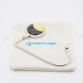 ROFLYER Purse Hook Hanger for Table Bar Handbag Hanger Safer Cleaner Bag Table Hanger with Velvet Pouch (Cat 02)