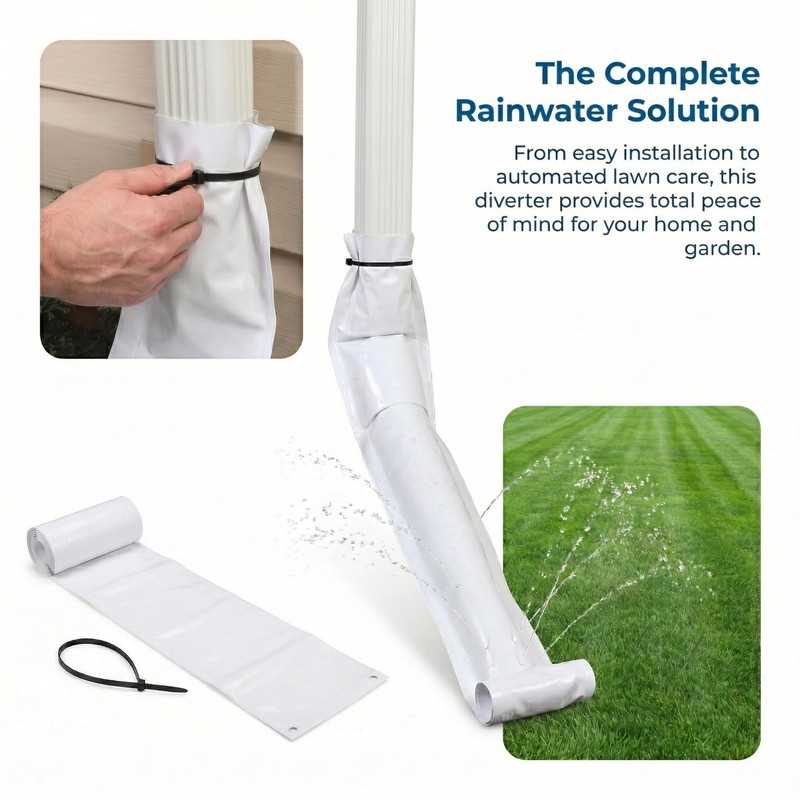 VelTherm Automatic Roll-Out Downspout Extension, 46" Rain Gutter Downspout Extension,
