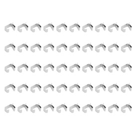 Pack of 50 Metal Christmas Lights Gutter Hooks, Stainless Steel Christmas Lights Gutter Hanger for Outdoor Fairy Lights, Patio Lighting, Decoration (S 16.5 x 12.5 x 28 cm)