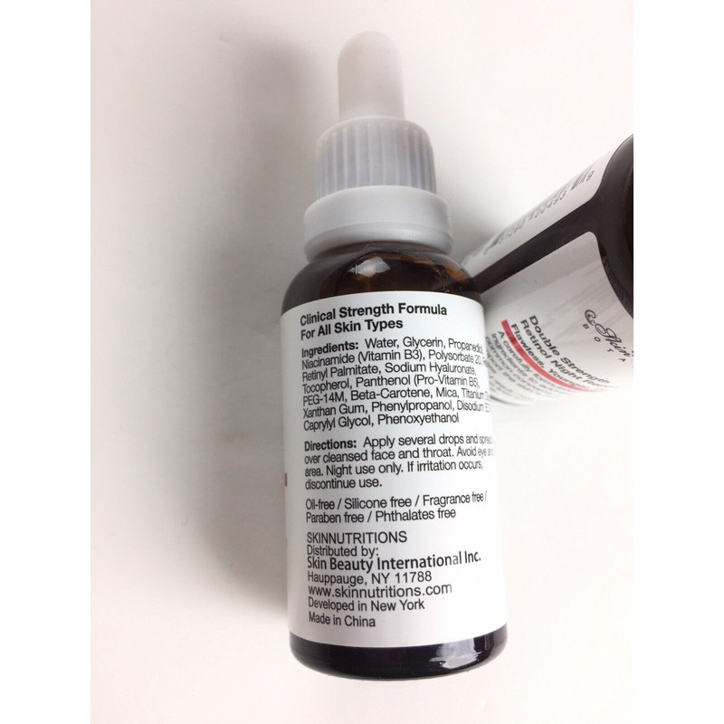 Skin Nutrition Botanicals Retinol Night Repair Serum Double Strength 1oz
