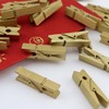 HEEHEE 50 PCS 1.38 Inch Gold Mini Clothespins Small Clothes