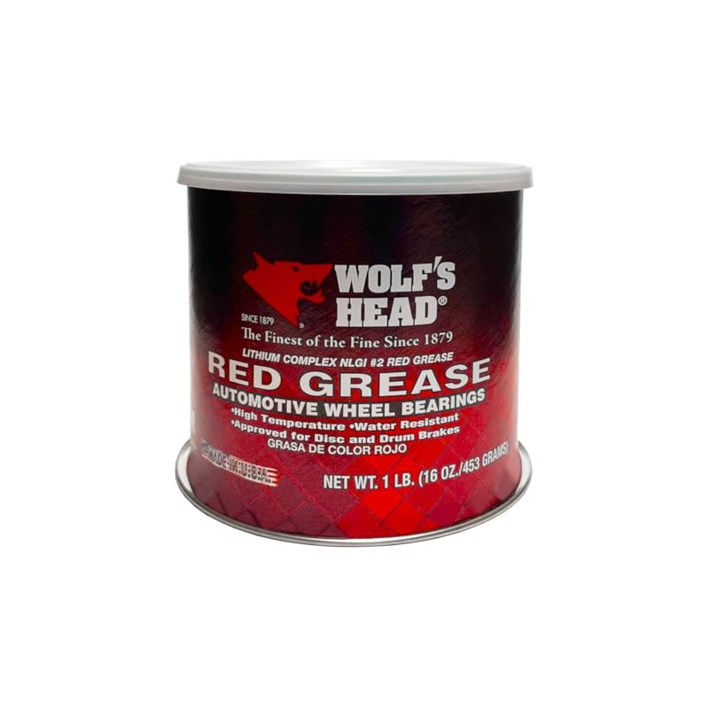 Wolf's Head Red Grease NLGI #2 (836-88306-93) 1 Pound Tub,