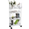 danpinera Rolling Cart, 7.7’’ Slim Storage Rolling Cart with Extra