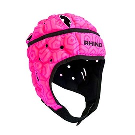Rhino Pro Rugby Headguard, Hot Pink, Small Youth