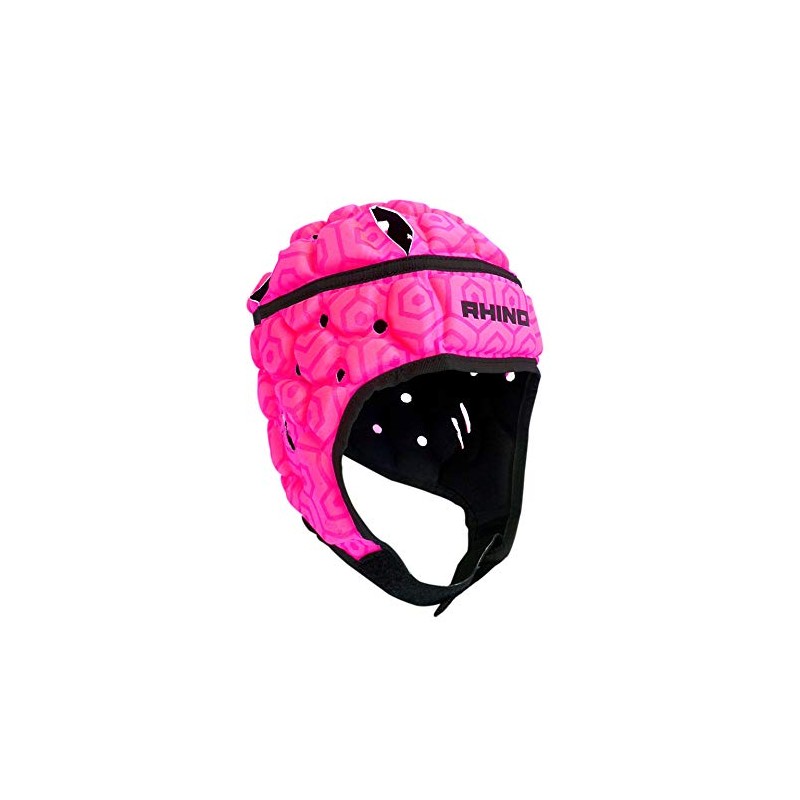 Rhino Pro Rugby Headguard, Hot Pink, Small Youth