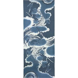 Edoten Todaya Shoten Ryen Dyed Tenugui Ryu (Large) 966 Approx. 14.6 x 38.6 inches (37 x 98 cm)