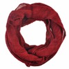Basic Sense Crinkled Light Weight Ribbed Snood, Burgundy