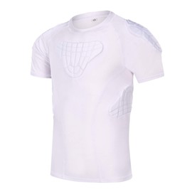 TUOY Youth Boys Padded Protective Shirts Paddded Compression Shirts for Football Paintball Baseball