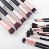 16-teiliges Make-up-Pinsel-Set, rosa, goldfarben, Synthetik, für Foundation, Mischpulver, für Gesicht,