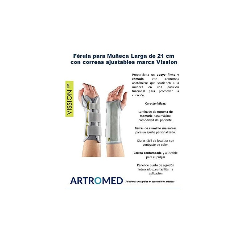 Artromed - Férula para Muñeca con Correas Ajustables (Derecha, Chica)