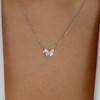 TseenYi Butterfly Choker Necklace Silver Butterfly Pendant Necklace Mini Butterfly