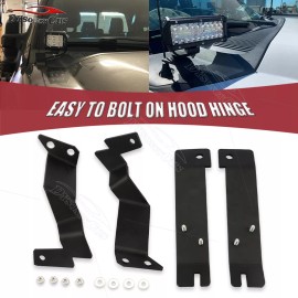 DYSO Fit 11-16 Ford F250/F350 Super Duty Hood Hinges A-Pillar Cube LED Light Brackets