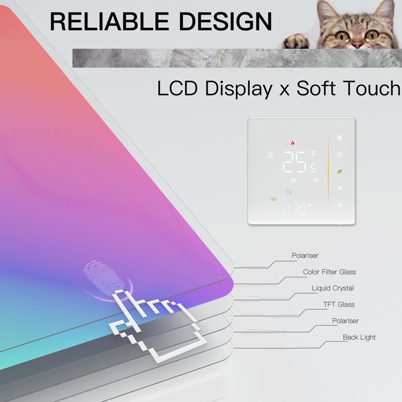 Tuya ZigBee Digital Display Intelligent Temperature Controller Multifunctional Water/Electric Floor