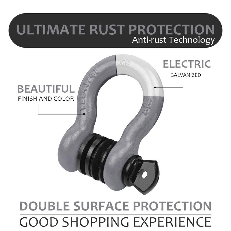 AUTOBOTS Shackles 3/4" (2 Pack), D Ring Shackle 45,000Ib Max