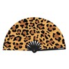 Leopard Print Drag Fan for Festivals and Drag Queens
