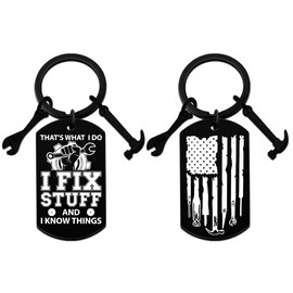 UVIBEW Fathers Day Keychain Gifts for Construction Workers Construction Accessories for Men Father's Day Gift for Dad Husband Grandpa Uncle Funny Kychain Cool Gifts for Men Handyman